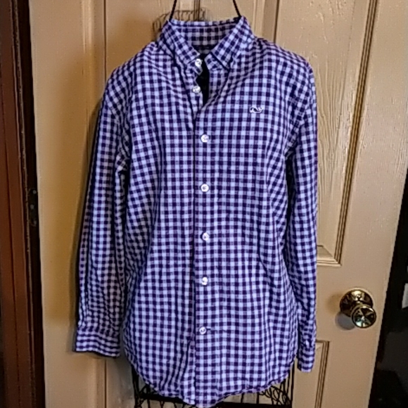 Vineyard Vines Other - Vineyard Vines whale shirt kids purple M button up